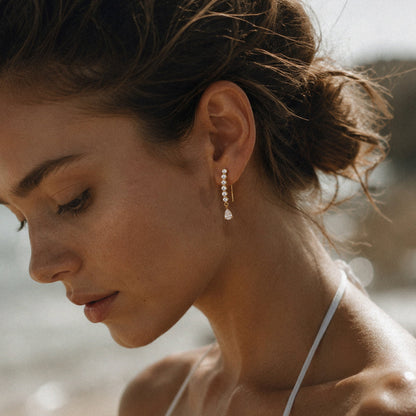 Marea Cascading Crystal Earrings