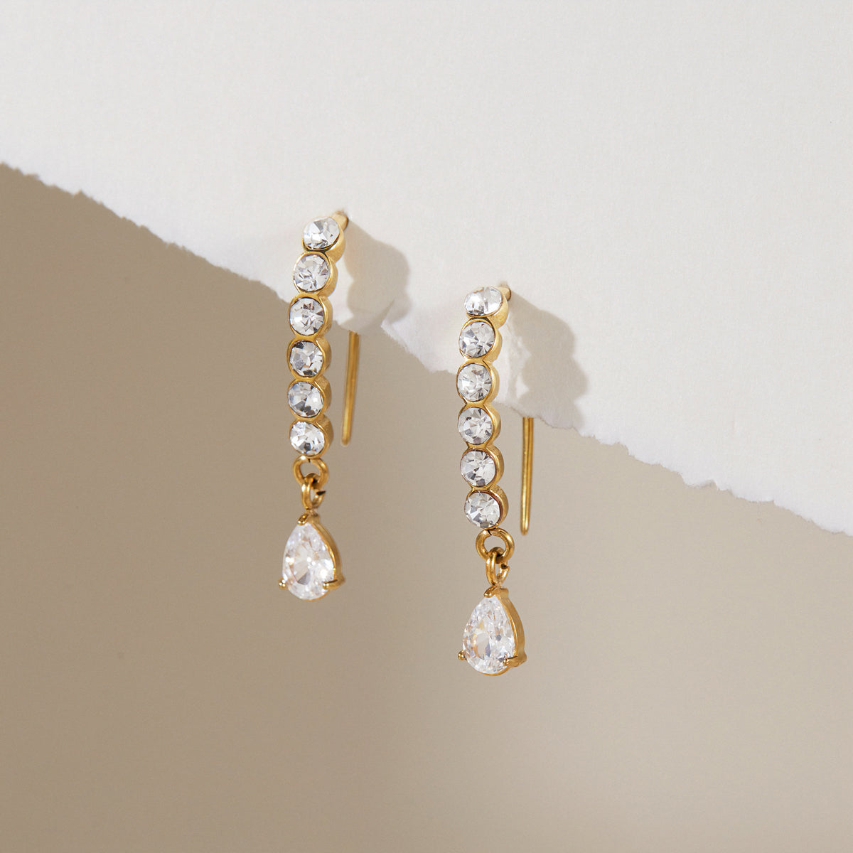 Marea Cascading Crystal Earrings
