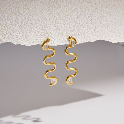 Marea Undulating Marquise Earrings