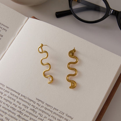 Marea Undulating Marquise Earrings