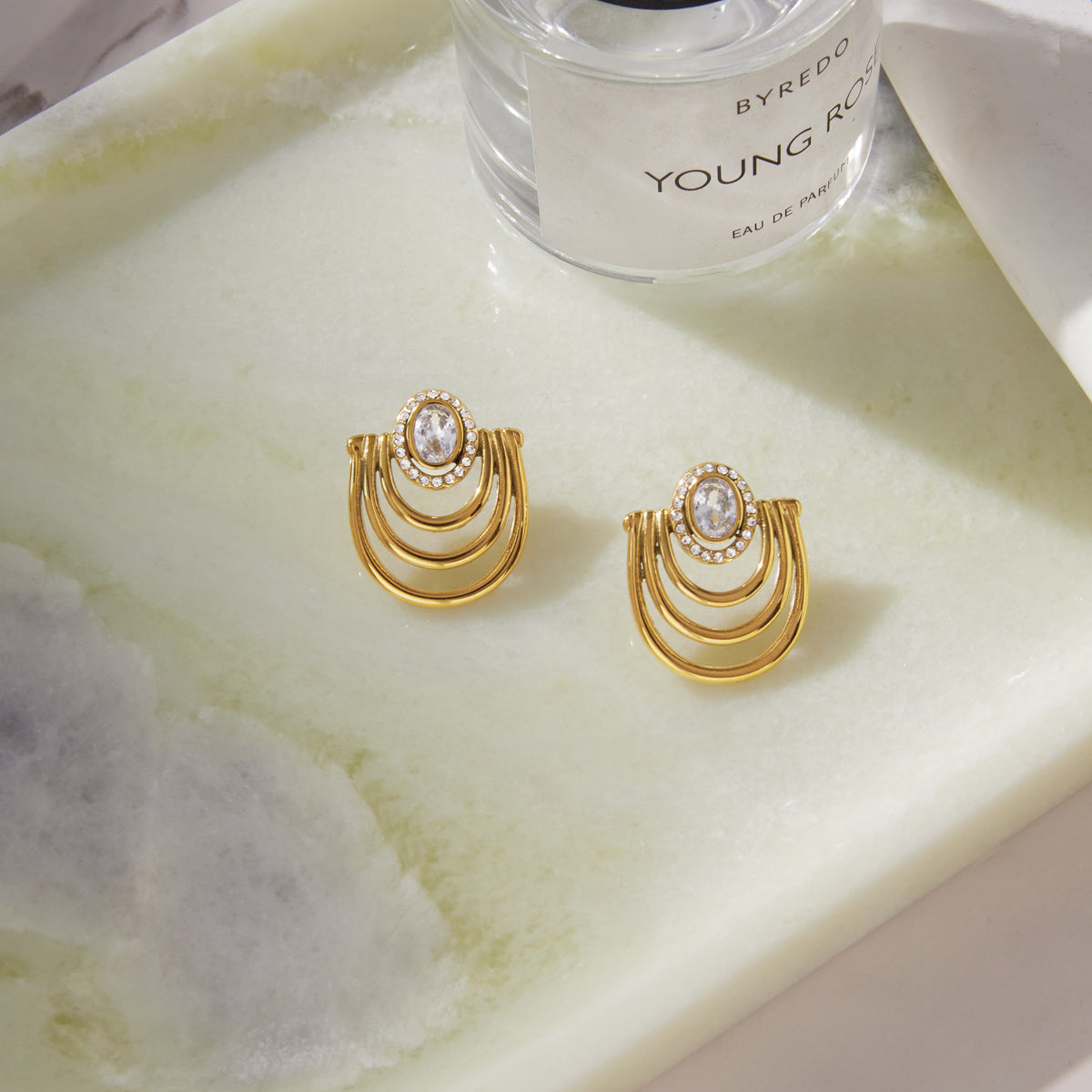 Caleta Ringed Fan Earrings