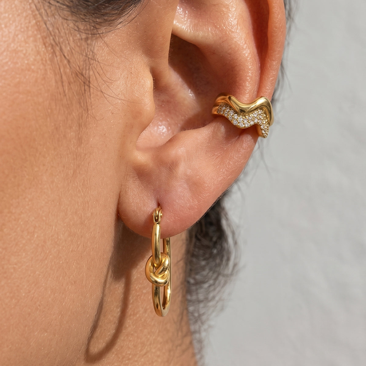 Marea Rippled Wrap Earrings