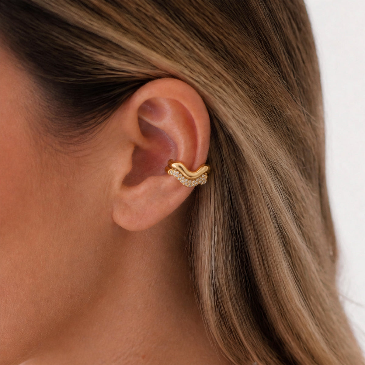 Marea Rippled Wrap Earrings