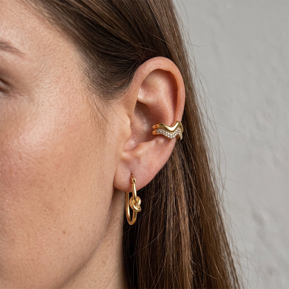 Marea Rippled Wrap Earrings