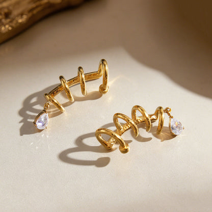 Calanque Coiled Drop Earrings
