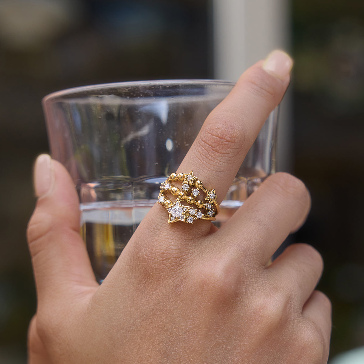 Tidelight Starburst Orb Ring