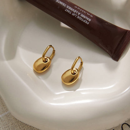Marea Domed Charm Huggie Earrings