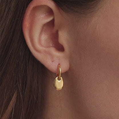 Marea Domed Charm Huggie Earrings