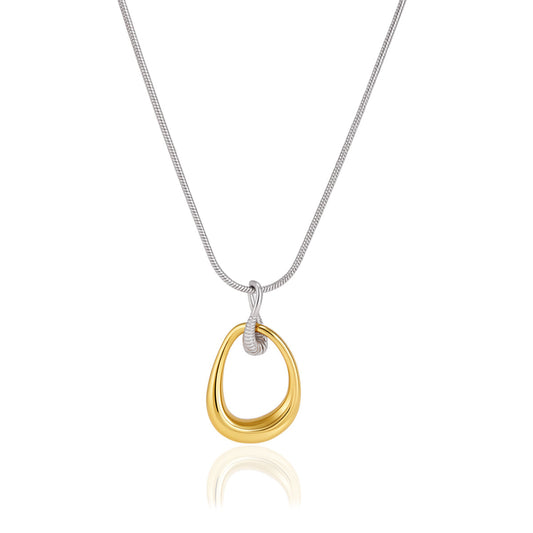 Duna Coiled Teardrop Necklace