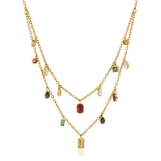 Calanque Tiered Prism Drop Necklace