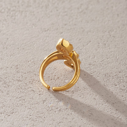 Solene Triple Bezel Adjustable Ring