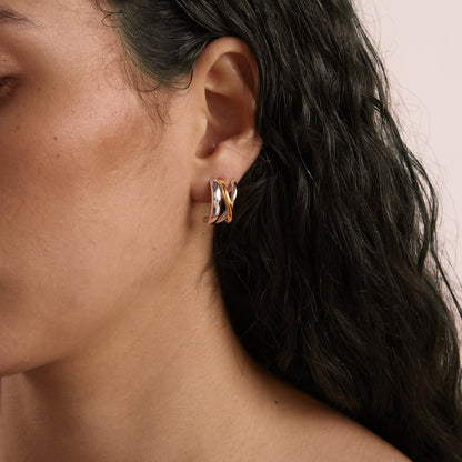 Caleta Twin Band Hoop Earrings