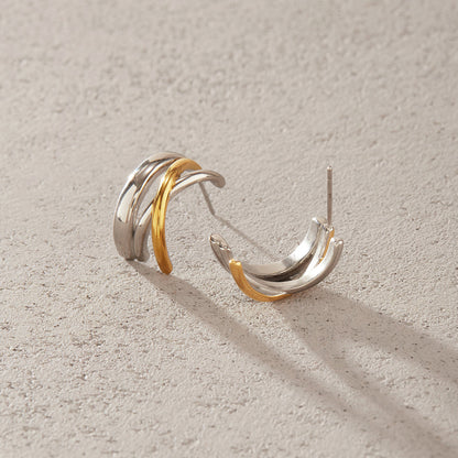 Caleta Twin Band Hoop Earrings