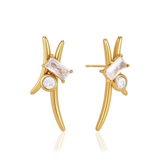 Marea Tapered Crossover Earrings