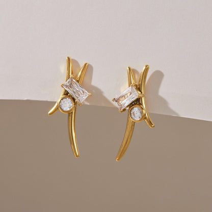 Marea Tapered Crossover Earrings