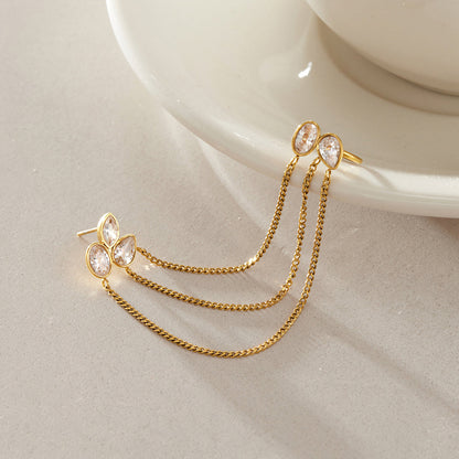 Marea Cascading Link Cuff Earrings