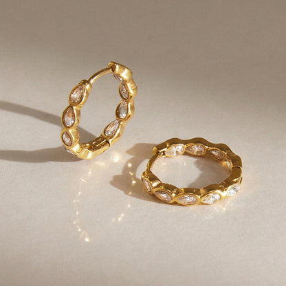 Tideglass Pear-Cut Hoop Earrings