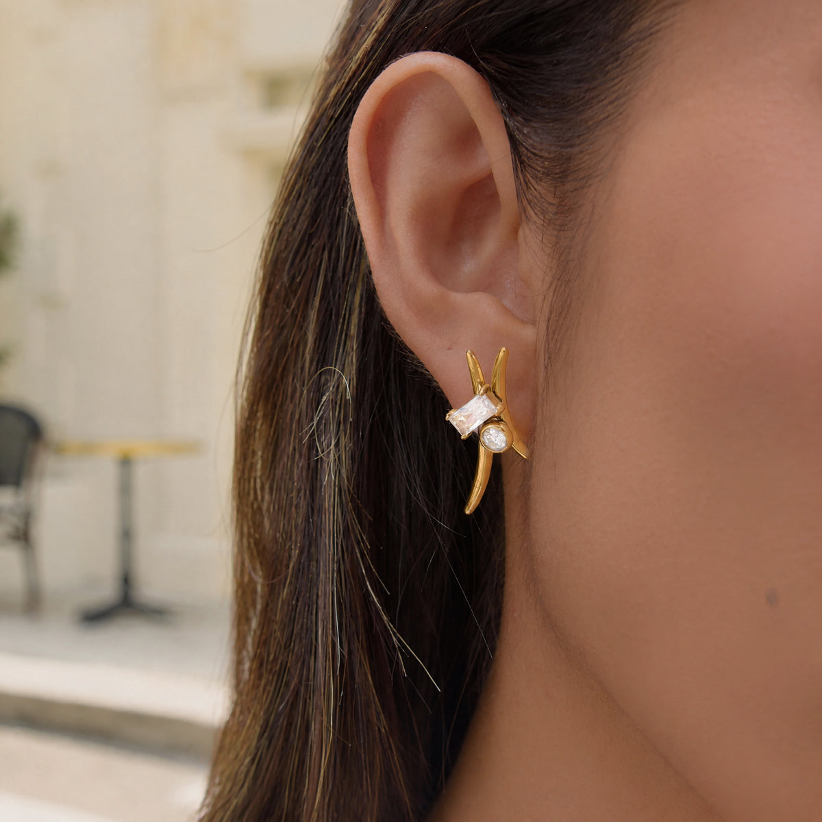 Marea Tapered Crossover Earrings