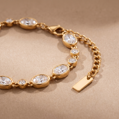 Asea Aurelia Zircon Station Bracelet — close-up detail