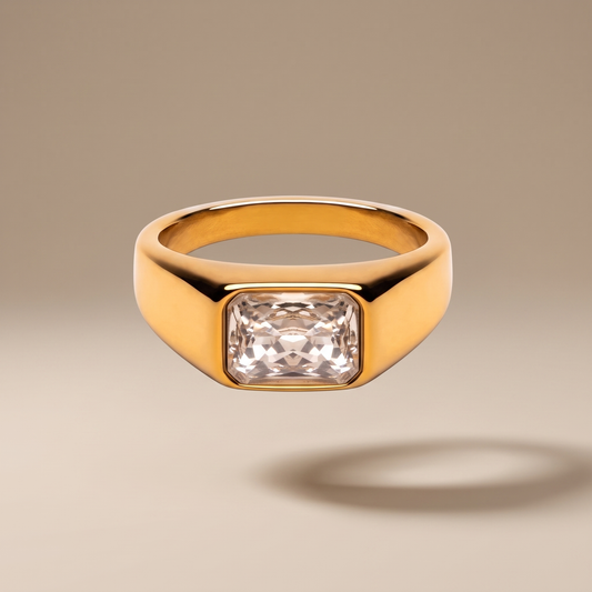 Asea Noa Emerald-Cut Ring — front view