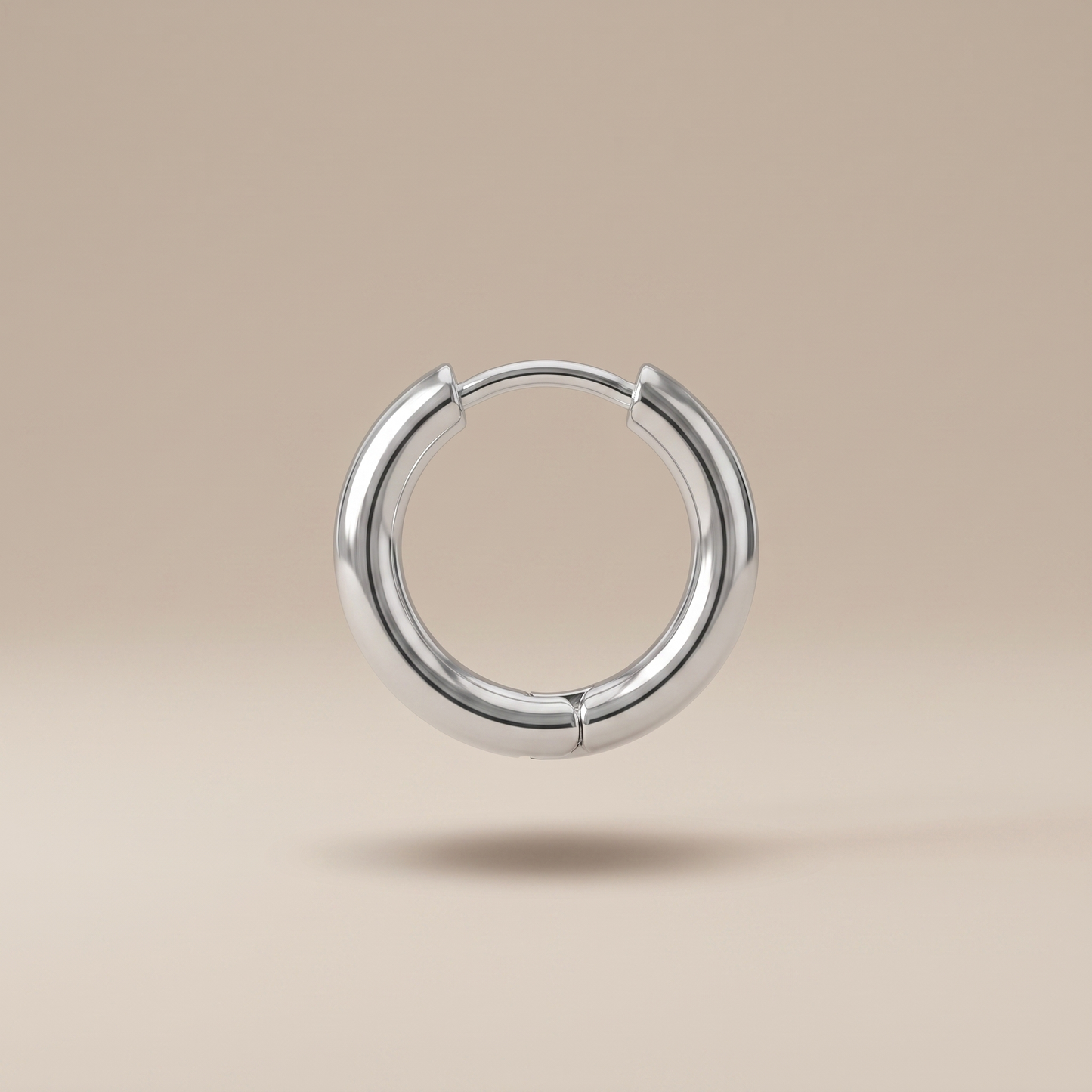 Asea Classic Thick Gold Hoops — Silver color