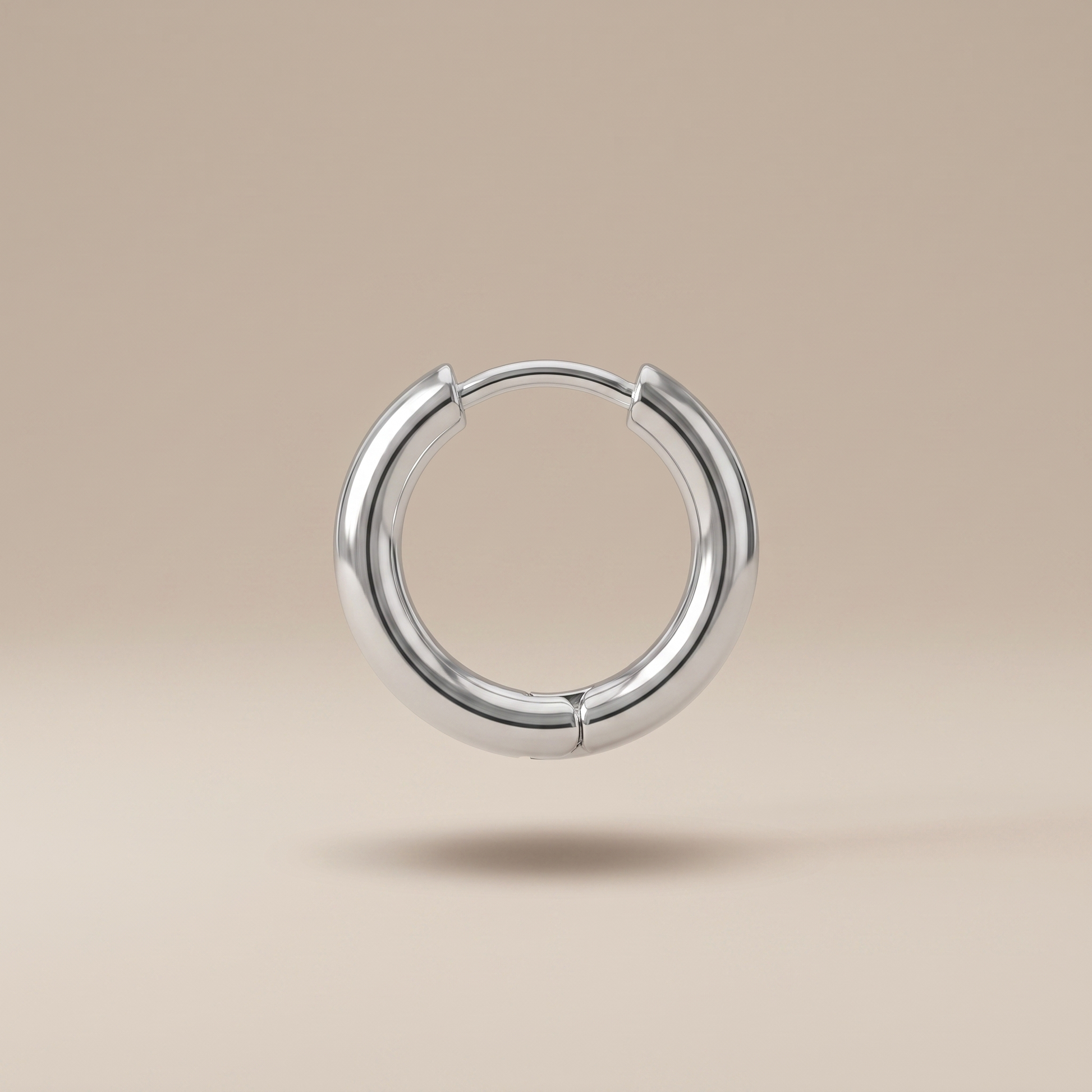 Asea Classic Thick Gold Hoops — Silver color