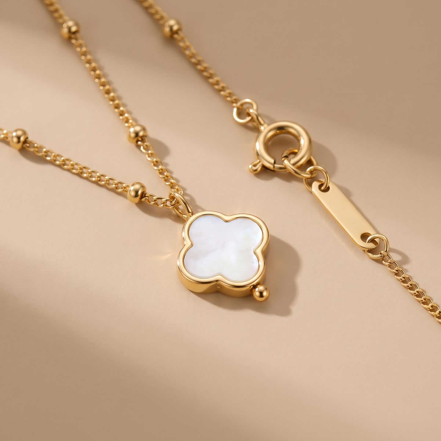 Asea Procida Quatrefoil Necklace — close-up detail