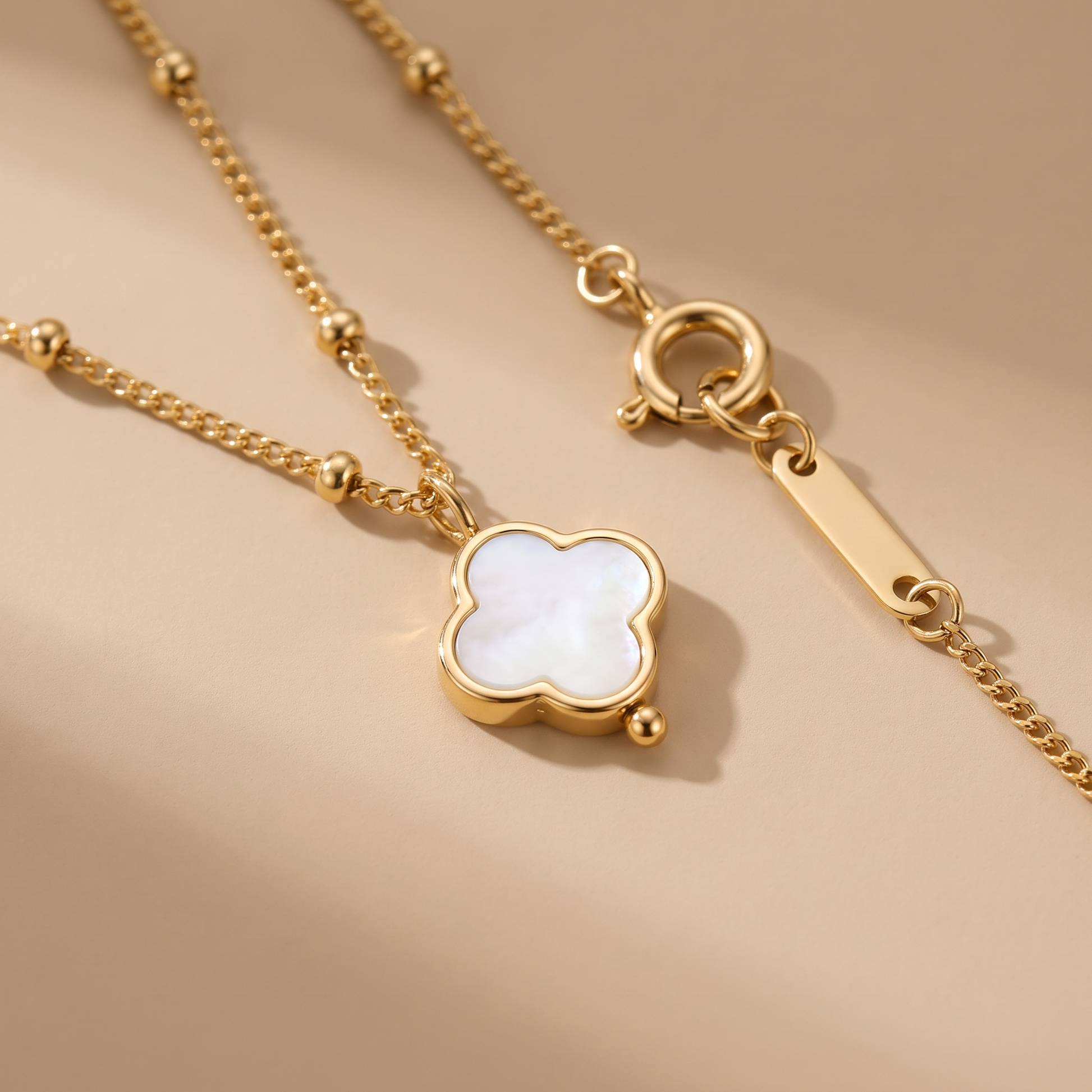 Asea Procida Quatrefoil Necklace — close-up detail