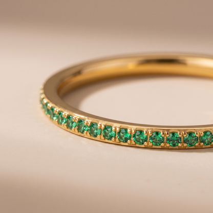 Asea First Light Green Zircon Ring — close-up detail