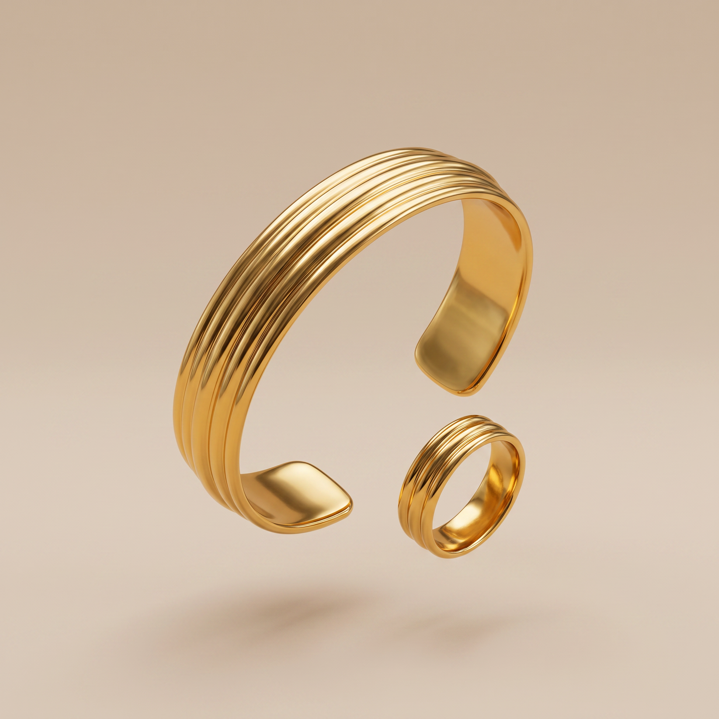 Asea Contour Sculptural Cuff — front view
