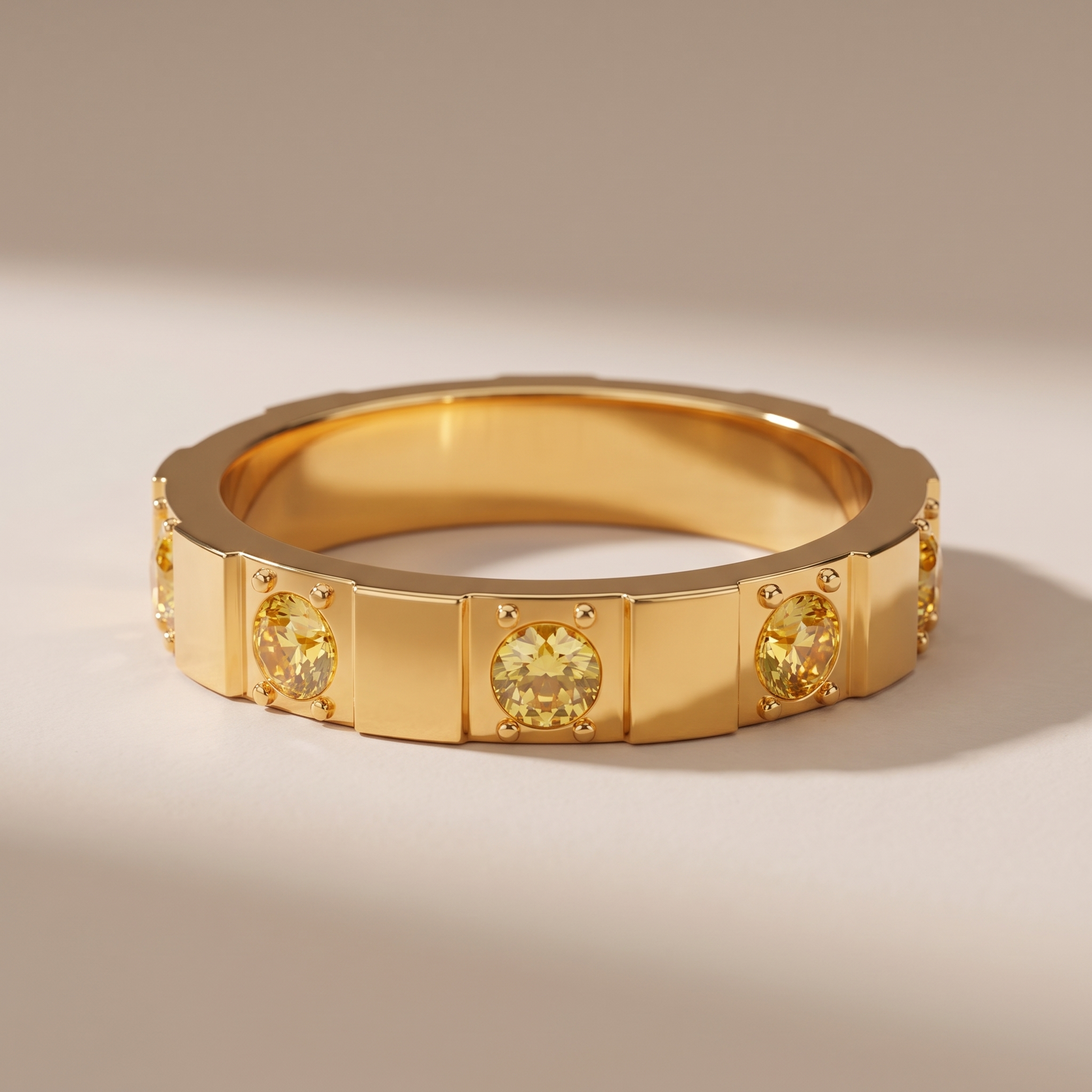 Asea Lemon Zest Band Ring — close-up detail