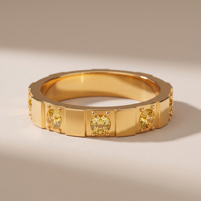 Asea Lemon Zest Band Ring — close-up detail