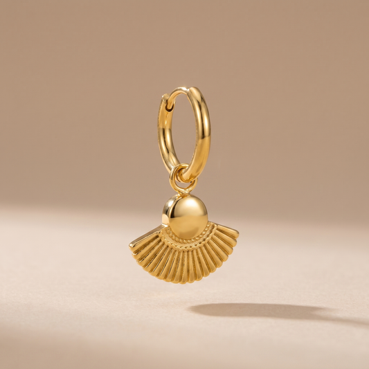 Asea Bohemian Gold Hoops — front view