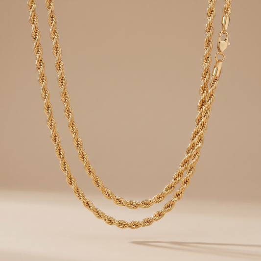 Asea Sagres Twisted Rope Necklace — front view