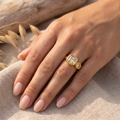 Asea Fizz Swirl Ring — worn by model