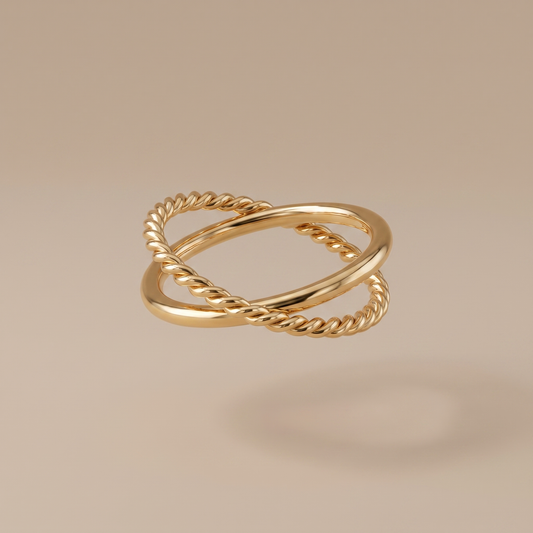 Asea Unity Interlaced Ring — front view