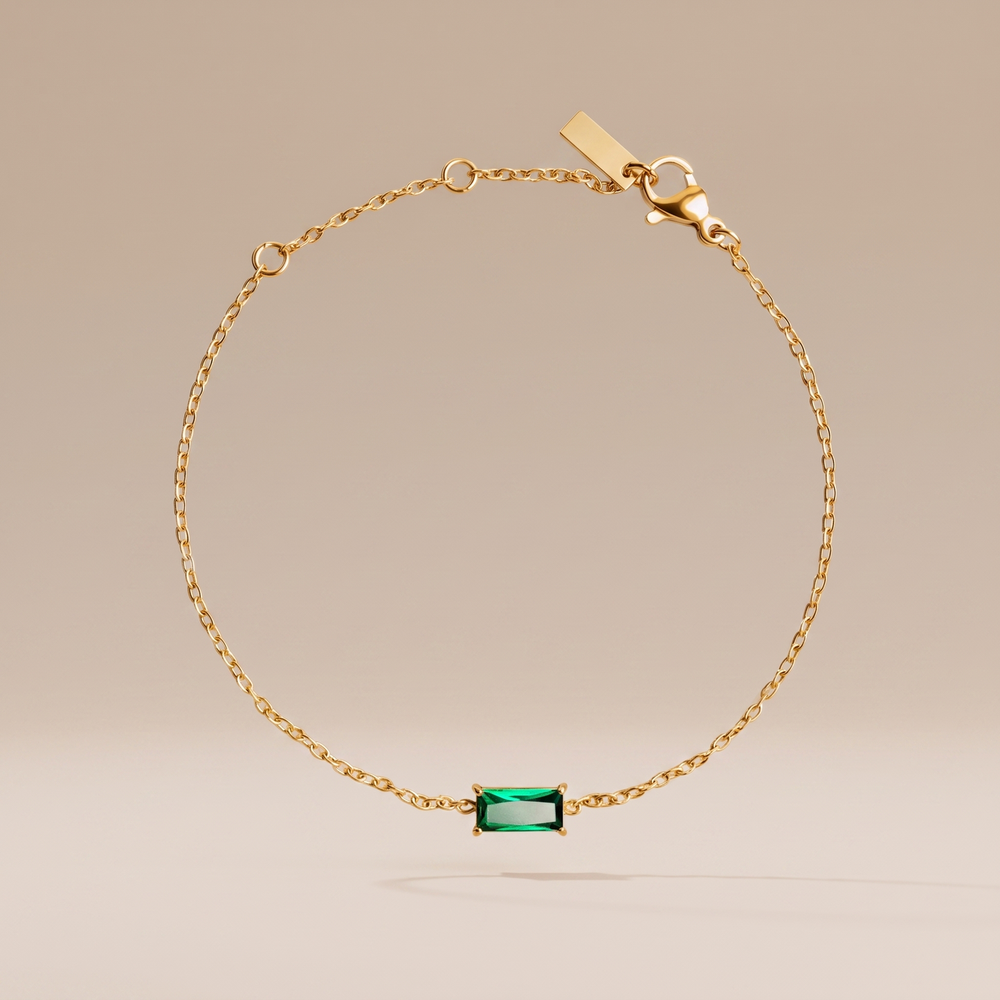 Asea Emerald Chain Bracelet — front view