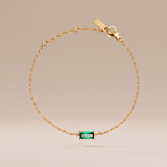 Asea Emerald Chain Bracelet — front view