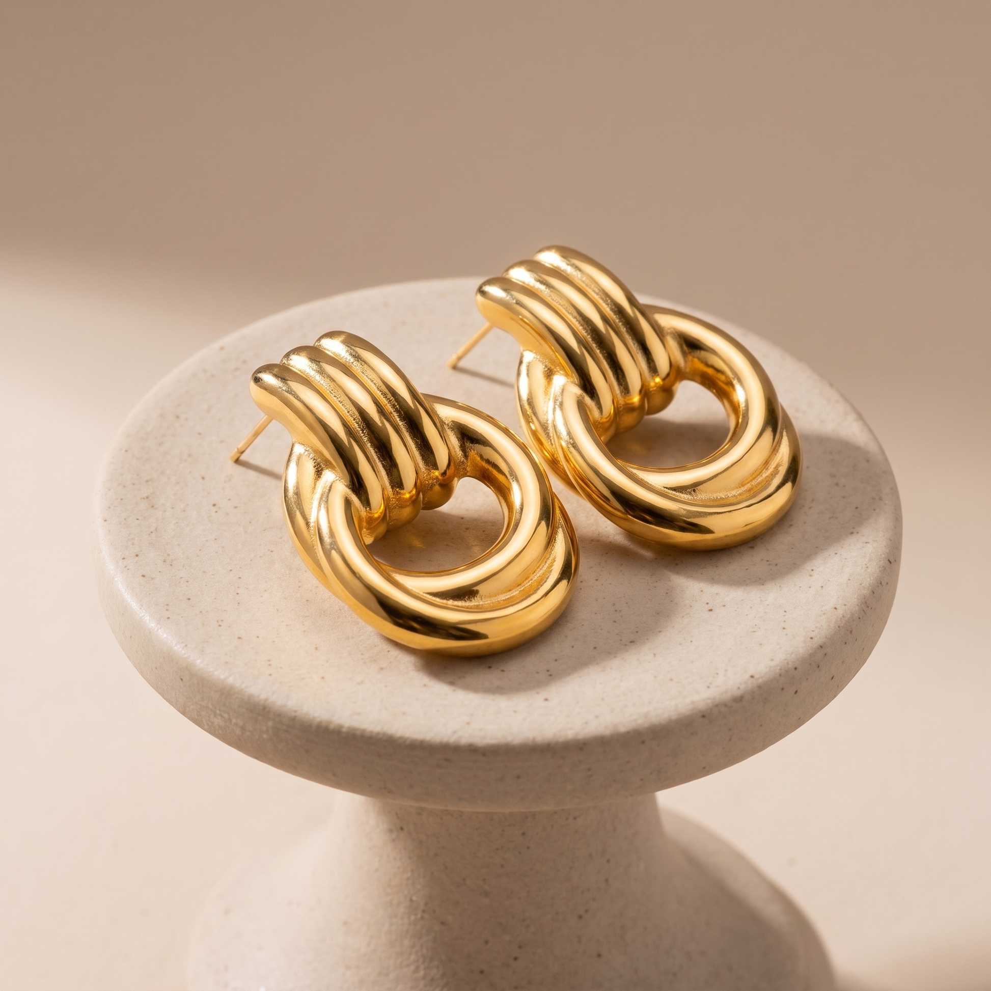 Asea Arcadia Sculptural Hoops — angle