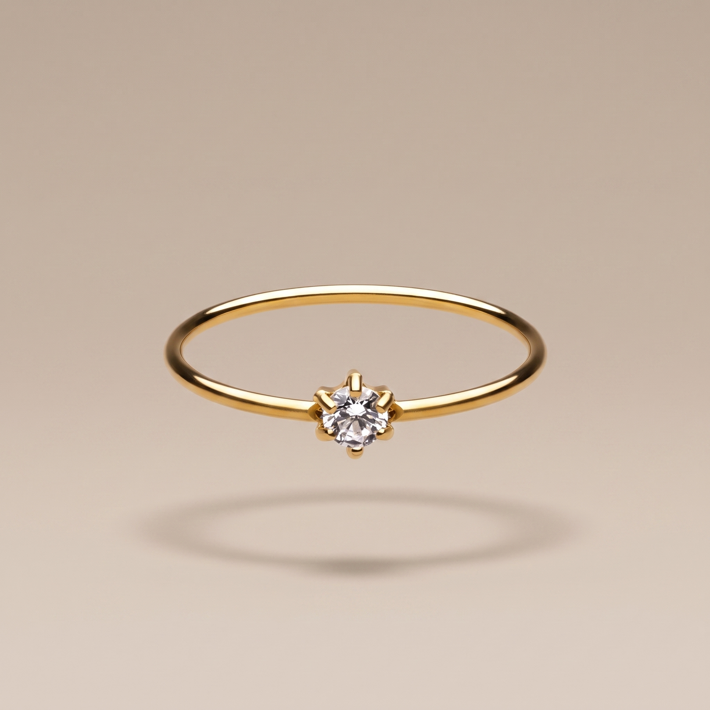 Asea Salina Moissanite Ring — front view