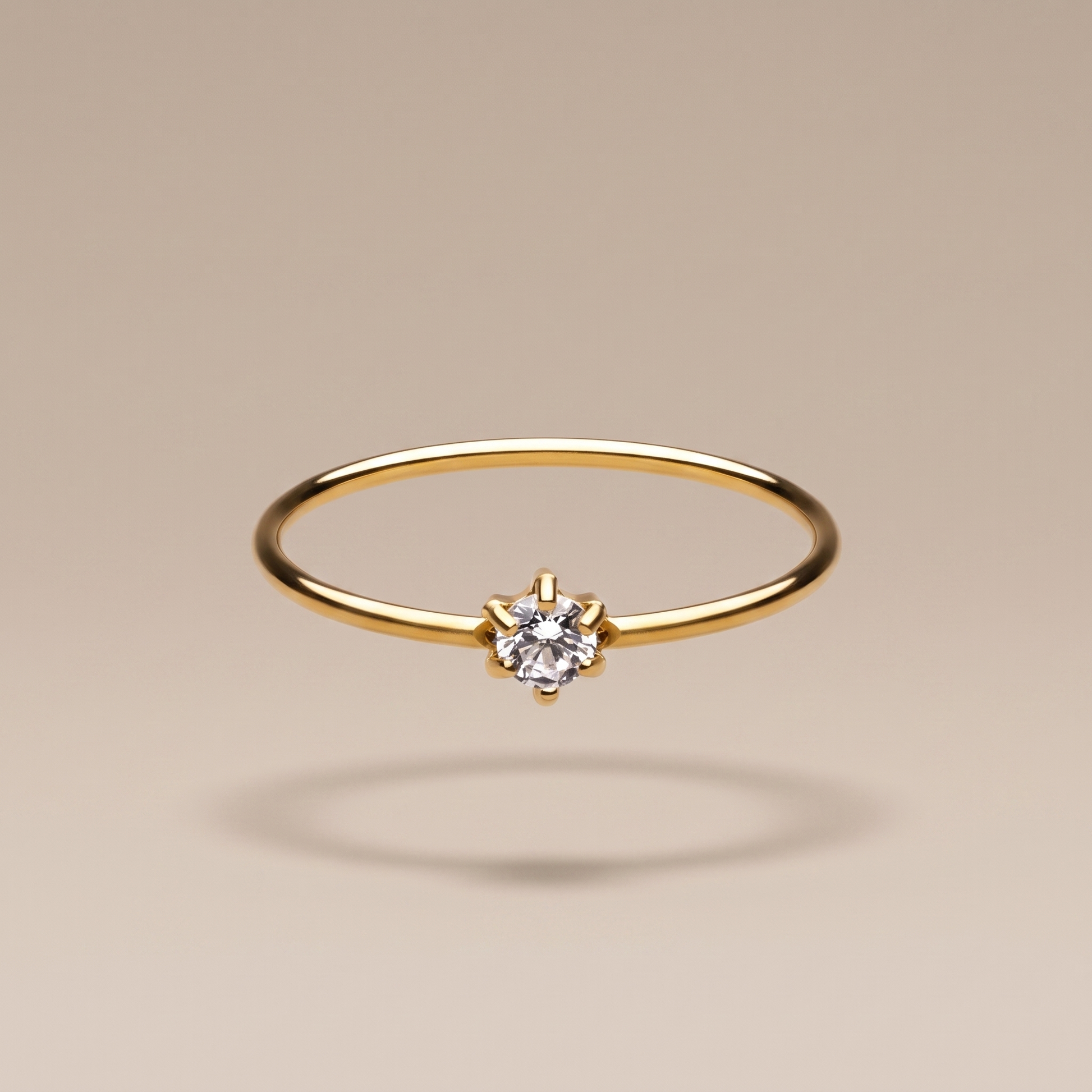 Asea Salina Moissanite Ring — front view