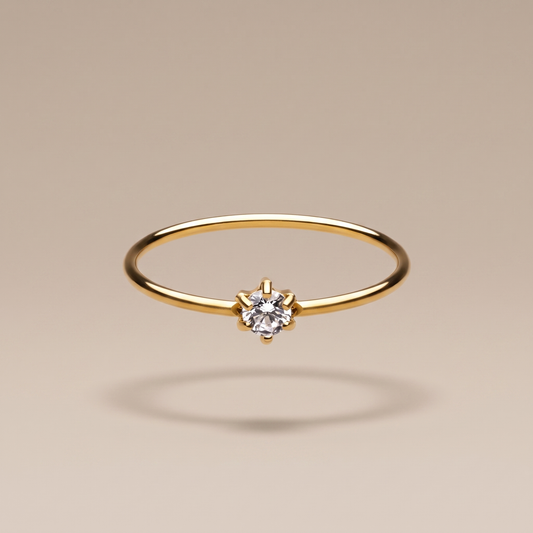 Asea Salina Moissanite Ring — front view