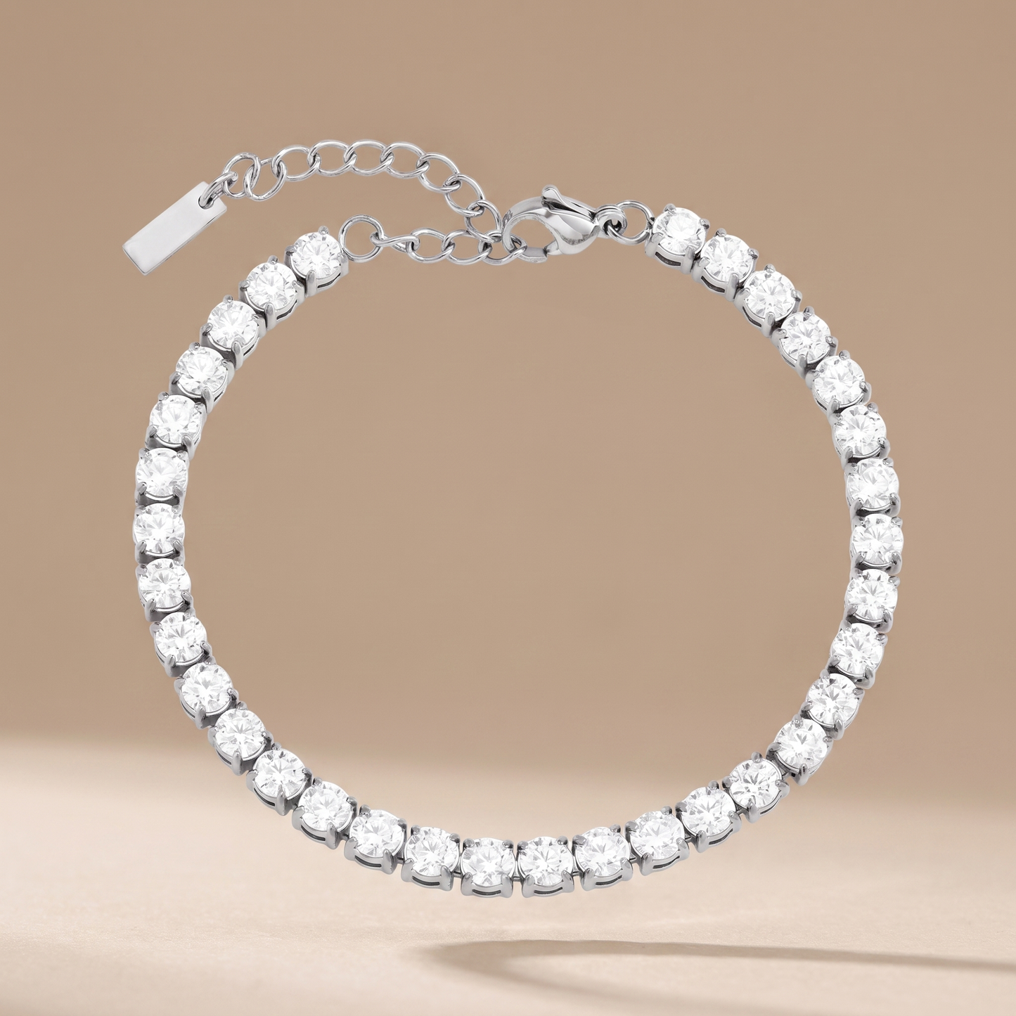Asea Statement Tennis Bracelet — Silver color