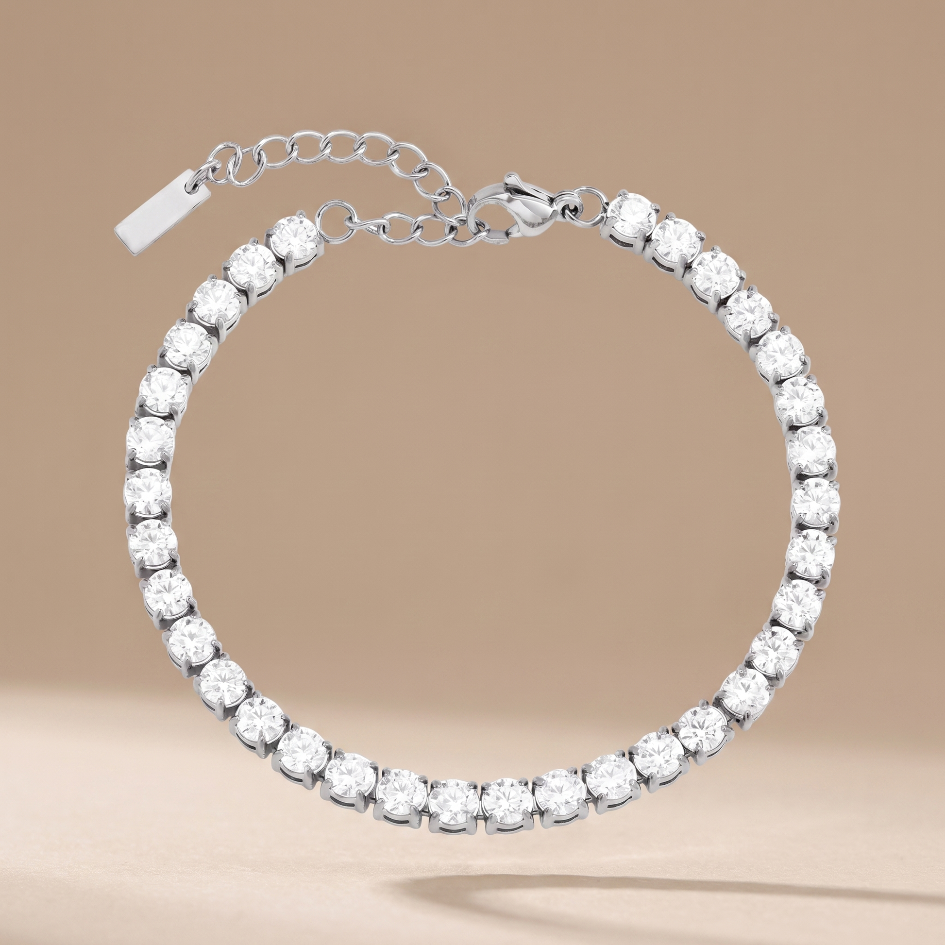 Asea Statement Tennis Bracelet — Silver color