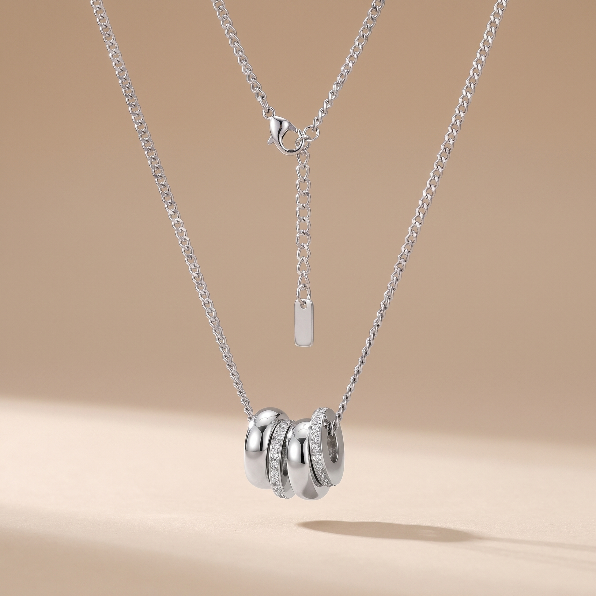 Asea Cap Blanc Pendant Necklace — Silver color