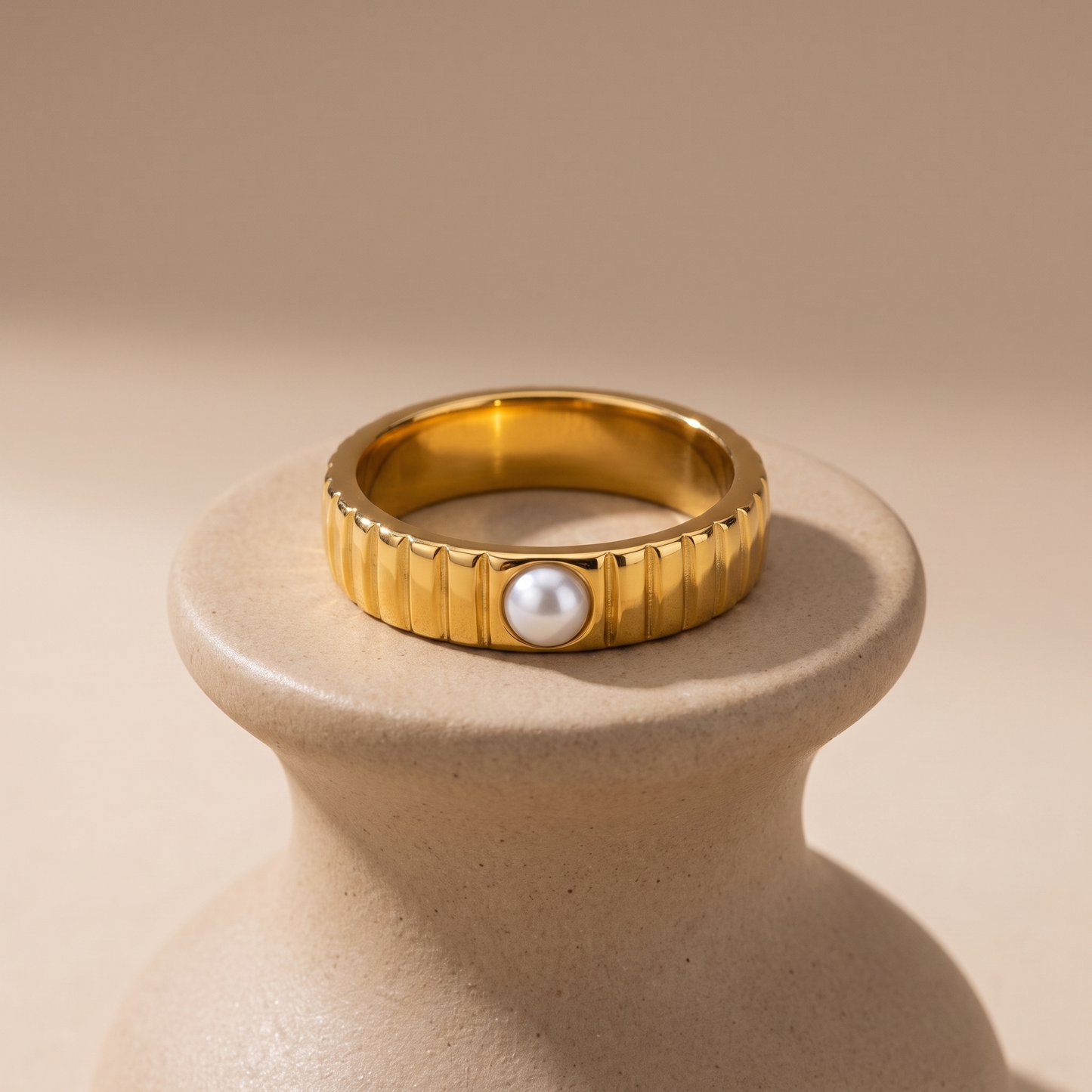 Asea Coraline Shell Pearl Ring — angle