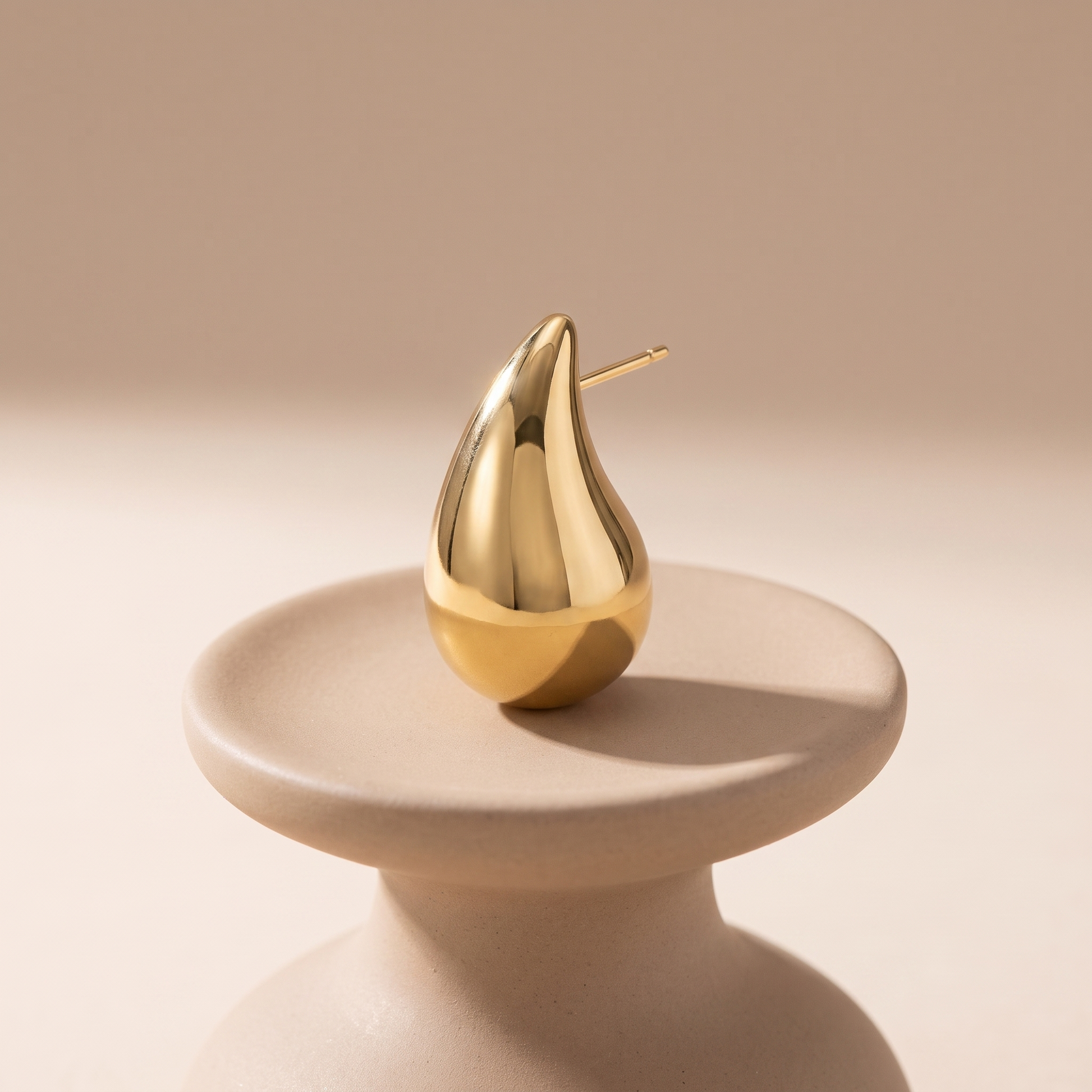 Asea Gold Teardrop Hoops — angle