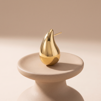 Asea Gold Teardrop Hoops — angle