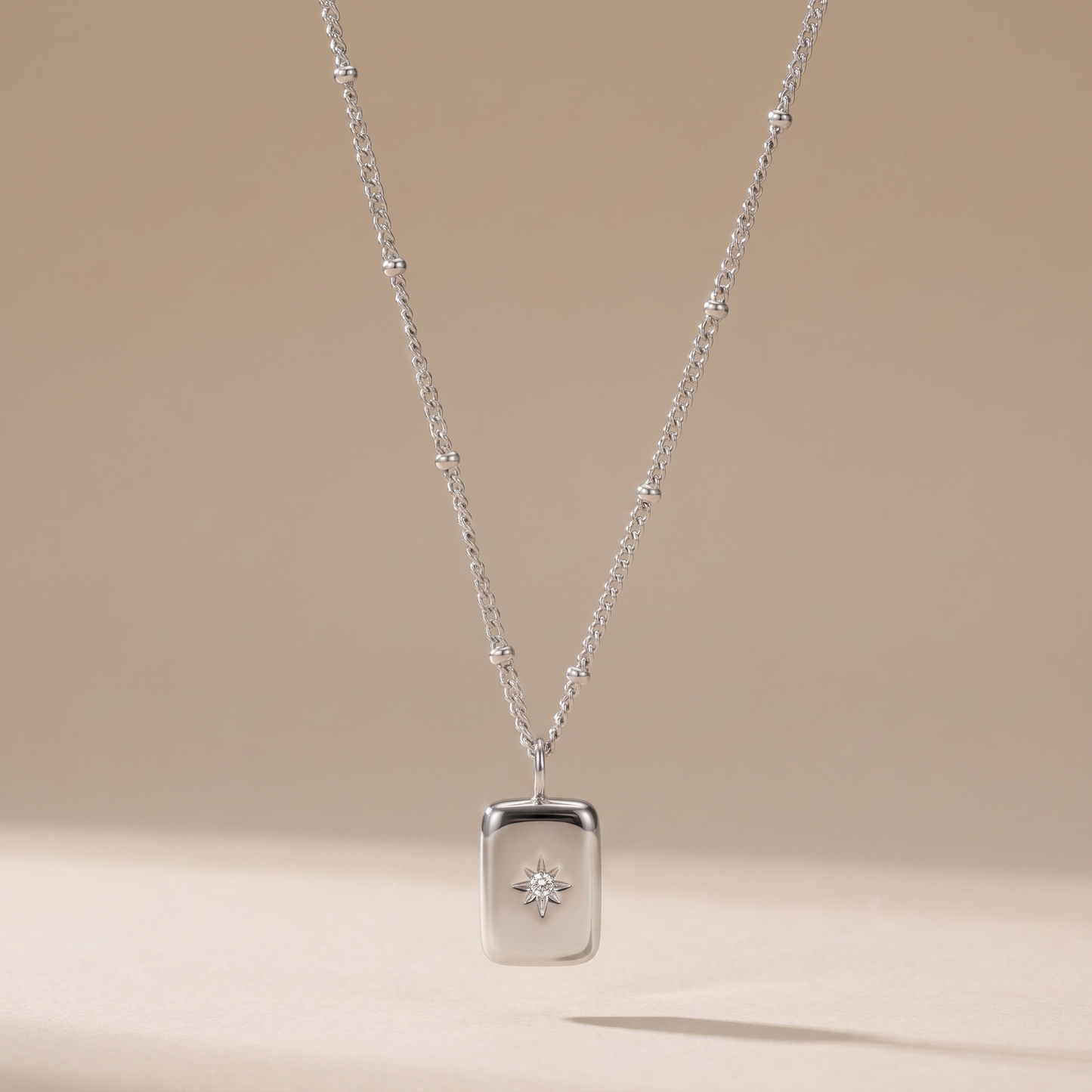 Asea Lumina Zircon Necklace — Silver Color