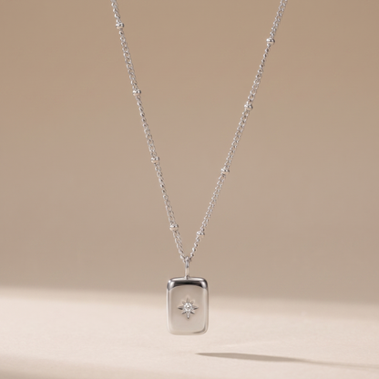 Asea Lumina Zircon Necklace — Silver Color